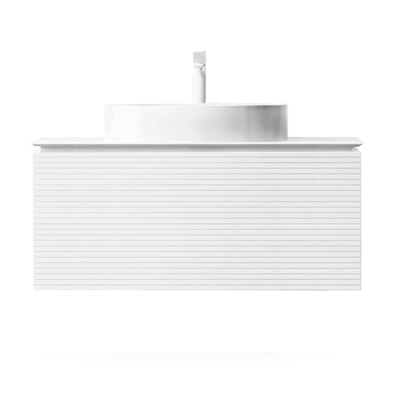 Тумба Stone 100 подвесная белая