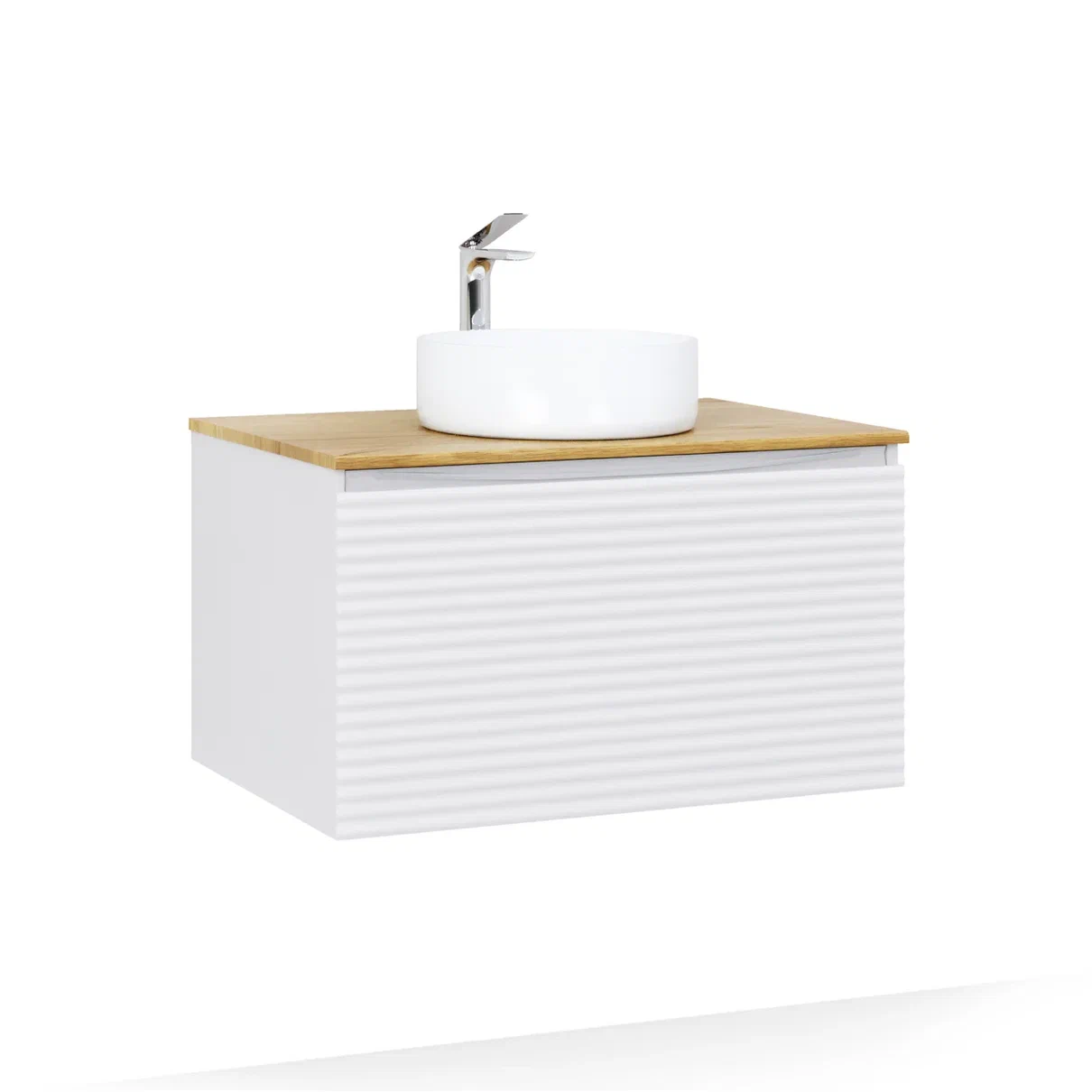 Тумба Cossety 80 подвесная, Белый/Дуб Мавелла голд