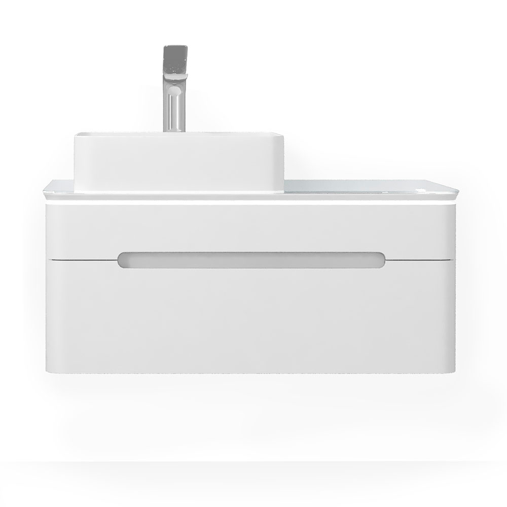 Тумба Shine 90 подвесная белая