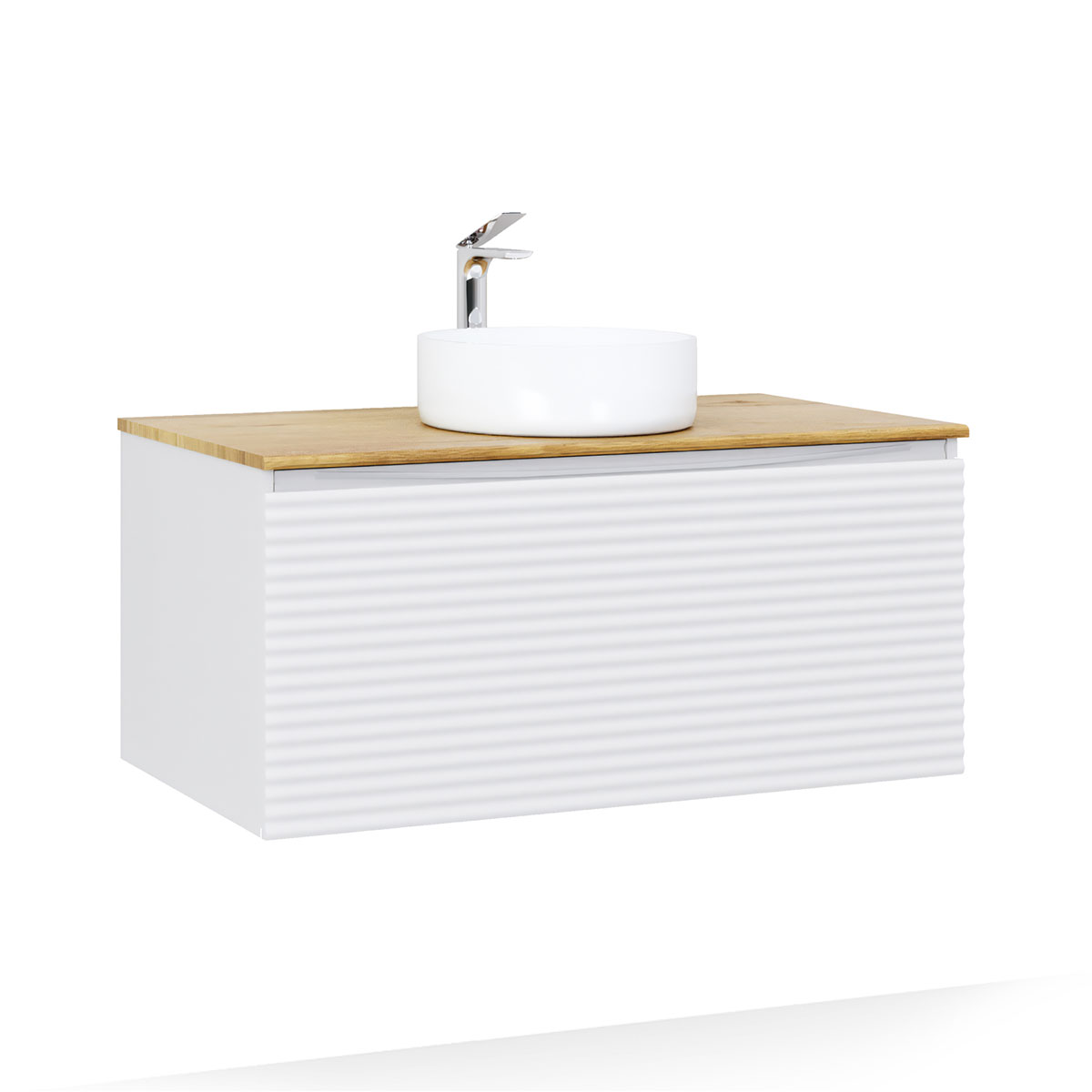 Тумба Cossety 100 подвесная Белый/Дуб Мавелла голд