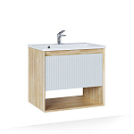 Тумба Tossony 70 подвесная Сонома светлая/Белый