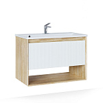 Тумба Tossony 90 подвесная Сонома светлая/Белый